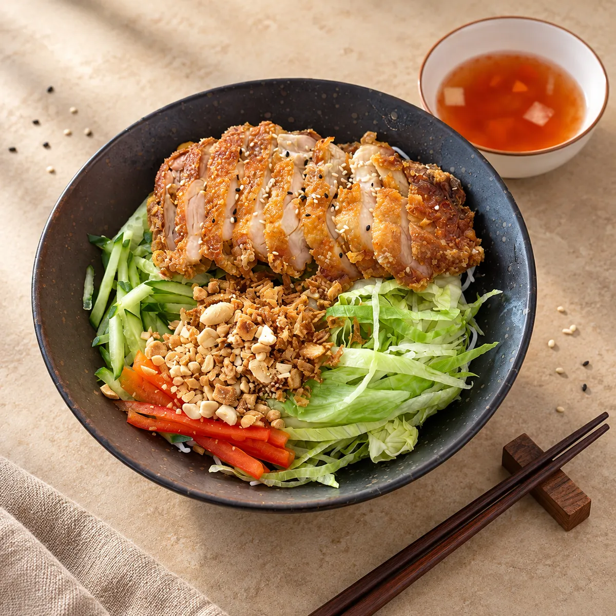 Bún gà giòn nam bộ